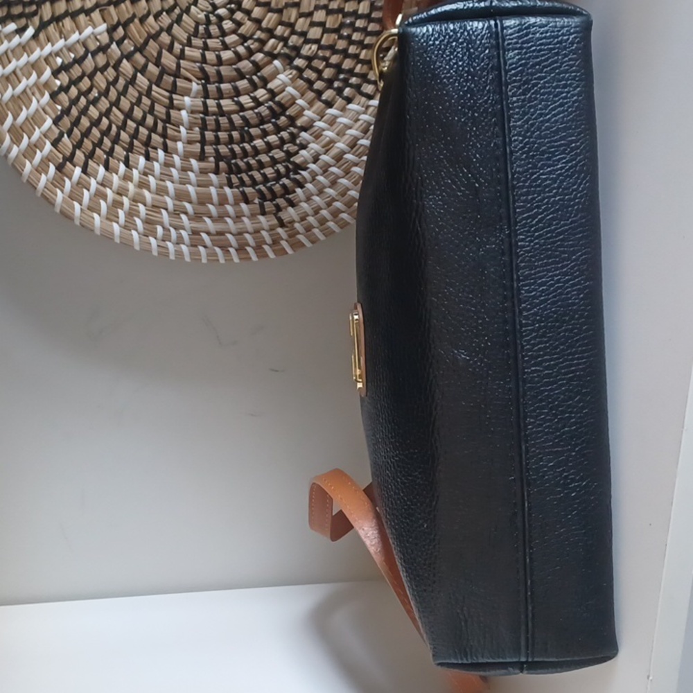 Valentina Black Pebbled Leather Crossbody Bag - Picture 7 of 12
